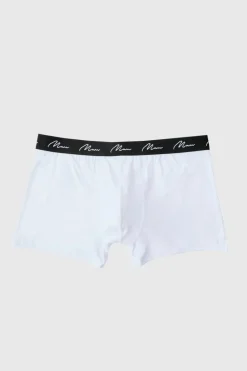 Fashion boohooMAN Plus 7 Pack Man Dash Repeat Classic Trunks black