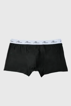 Fashion boohooMAN Plus 7 Pack Man Dash Repeat Classic Trunks black