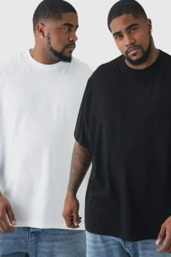Outlet boohooMAN Plus 2 Pack Oversized T-shirt multi