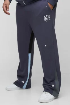 Store boohooMAN Plus Regular Fit Ltd Edt Paint Splatter Gusset Jogger purple