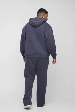 Store boohooMAN Plus Regular Fit Ltd Edt Paint Splatter Gusset Jogger purple