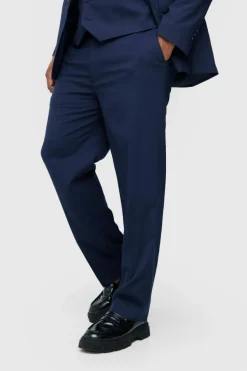 Online boohoo Plus Regular Fit Suit in navy