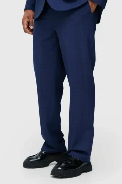 Sale boohoo Plus Regular Fit Suit in Navy dark blue