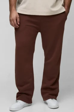 Best Sale boohooMAN Plus Relaxed Fit Gusset Jogger chocolate
