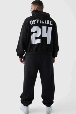 Flash Sale boohooMAN Plus Relaxed M Print Rope Drawcord Jogger black