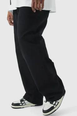 Flash Sale boohooMAN Plus Relaxed Rigid Jeans true black
