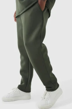 Sale boohooMAN Plus Scuba Tapered Joggers khaki