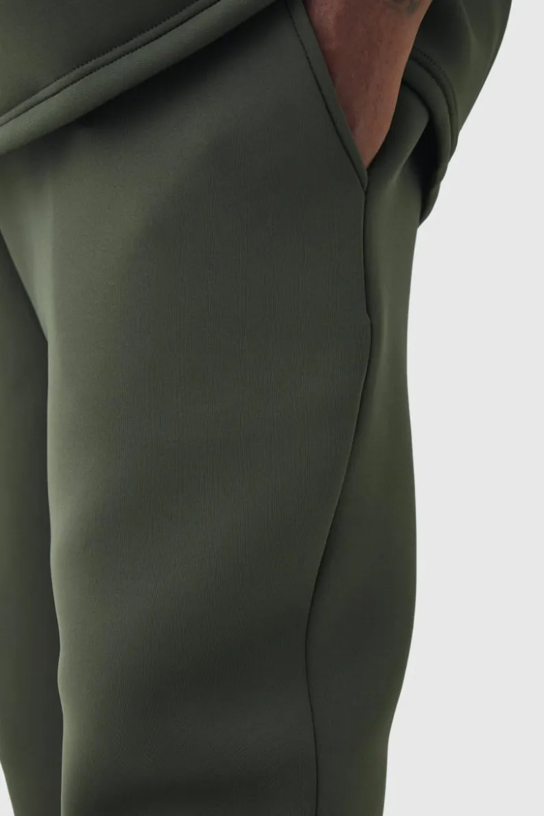 Sale boohooMAN Plus Scuba Tapered Joggers khaki