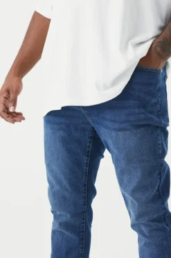 Discount boohooMAN Plus Skinny Stretch Jeans mid blue