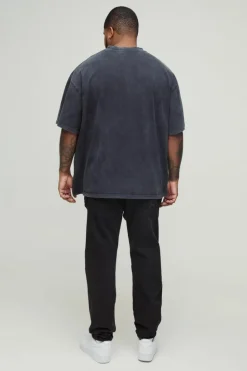 Hot boohooMAN Plus Skinny Stretch Jeans washed black