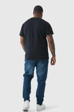 Cheap boohooMAN Plus Skinny Stretch Jeans vintage blue