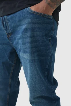 Cheap boohooMAN Plus Skinny Stretch Jeans vintage blue