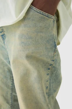 Best boohooMAN Plus Skinny Stretch Tinted Jeans bleach wash