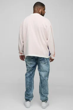 Best boohooMAN Plus Slim Rigid Jeans light blue