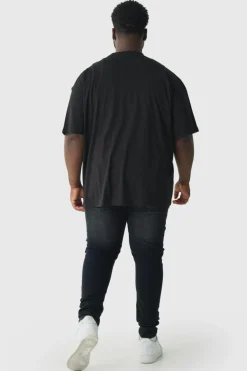Clearance boohooMAN Plus Super Skinny Stretch Jeans washed black