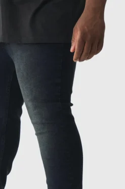 Clearance boohooMAN Plus Super Skinny Stretch Jeans washed black