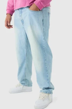 Best boohooMAN Plus Tapered Fit Jeans ice blue