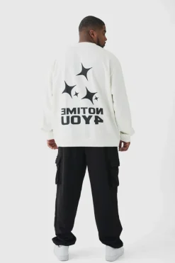 Cheap boohooMAN Plus Woven Tab Oversized Fit Cargo Joggers black