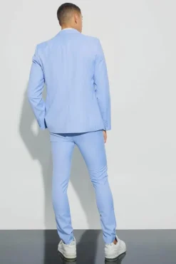 Best boohooMAN Pocket Square Single Breasted Tailored Jacket blue