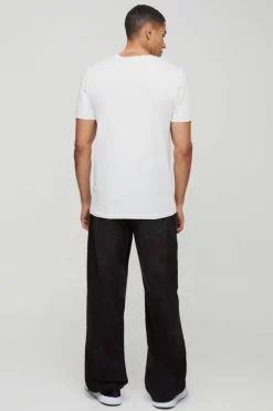 Best boohooMAN Premium Slim Fit Modal Content T-shirt white