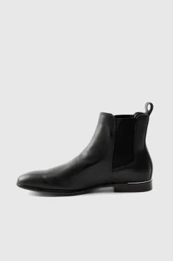 Cheap boohooMAN PU Chelsea Boot black