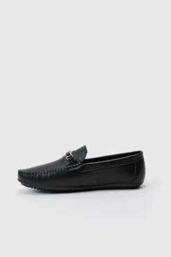 Cheap boohooMAN PU Loafer black
