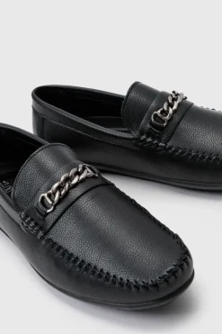 Cheap boohooMAN PU Loafer black