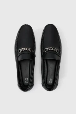 Cheap boohooMAN PU Loafer black