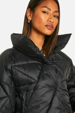 Flash Sale boohoo Quilted Boxy Puffer Jacket black