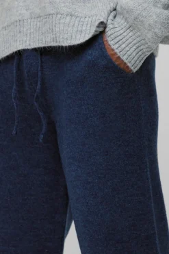 Cheap boohooMAN Regular Fit Cuffed Knit Joggers navy