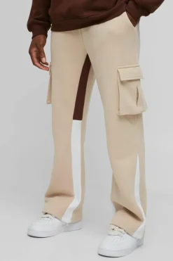 New boohooMAN Regular Fit Gusset Cargo Jogger taupe
