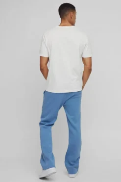 Store boohooMAN Regular Fit Gusset Jogger blue