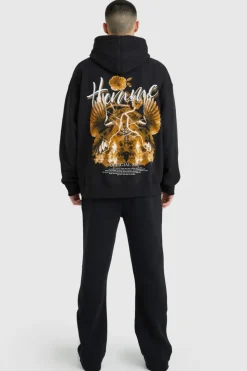 Hot boohooMAN Regular Fit Gusset Joggers black