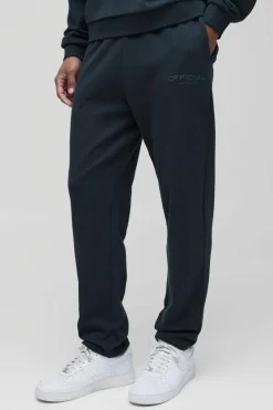 Clearance boohooMAN Regular Fit Heavyweight Bound Jogger charcoal