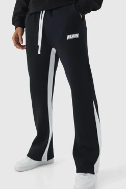 Fashion boohooMAN Regular Fit Man Gusset Jogger black