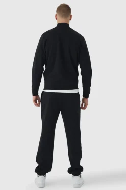 Fashion boohooMAN Regular Fit OFCL Embroidered Funnel Neck Tracksuit black