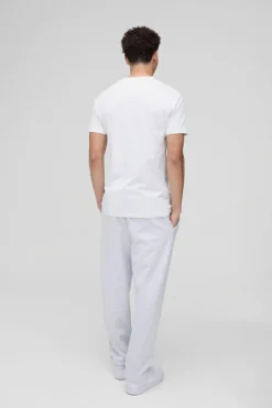 New boohooMAN Regular Fit Scuba Pintuck Joggers grey marl