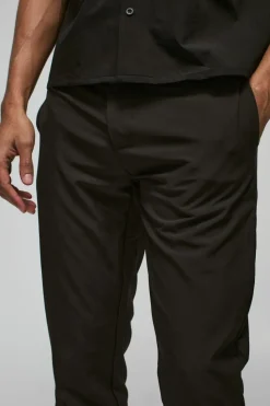 Cheap boohoo Regular Fit Technical Stretch Homme Set black