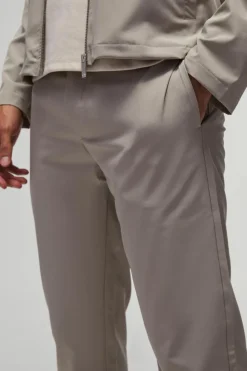 Outlet boohoo Regular Fit Technical Stretch Homme Set grey