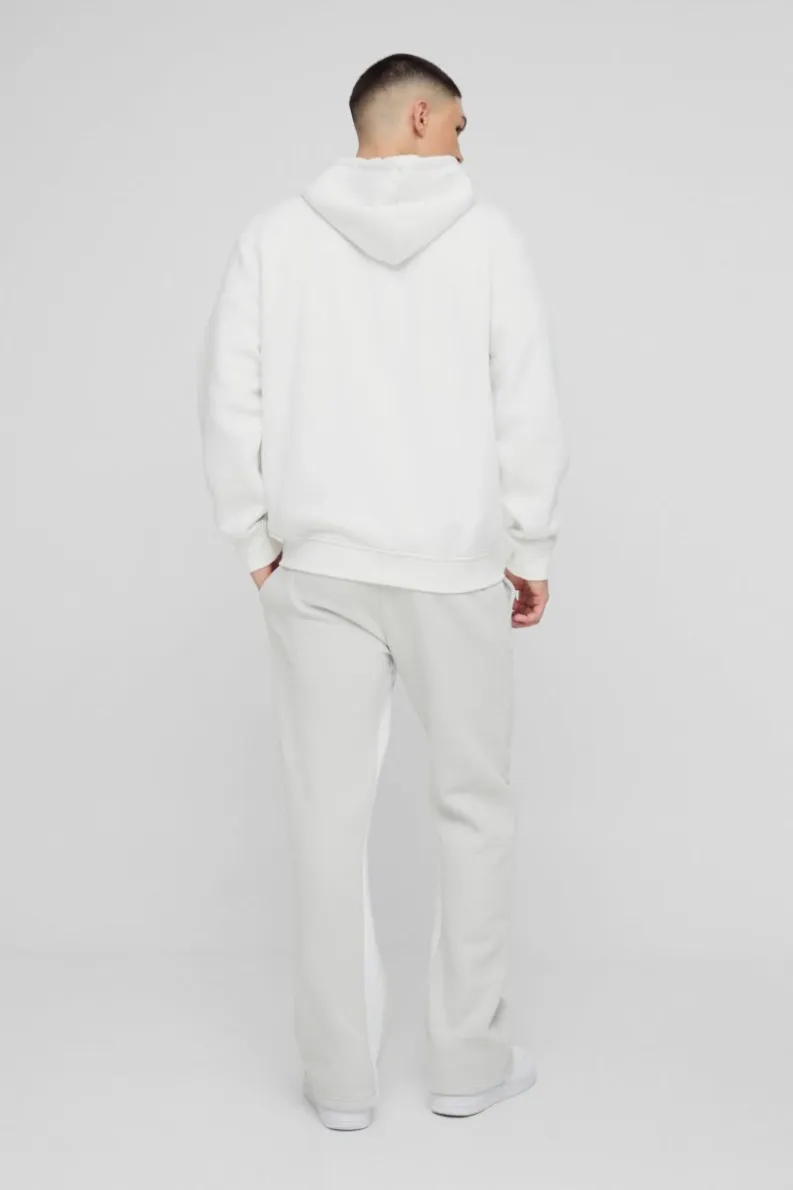 Outlet boohooMAN Regular M Star Gusset Jogger light grey