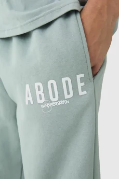 Fashion boohooMAN Relaxed Abode Jogger grey