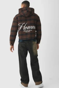 Best Sale boohooMAN Relaxed Spray Wash Turn Up Hem Jeans brown