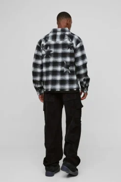 Cheap boohooMAN Relaxed Corduroy Cargo Trouser black