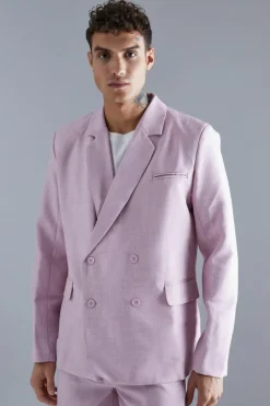 Clearance boohoo Relaxed Double Breasted Suit light pink
