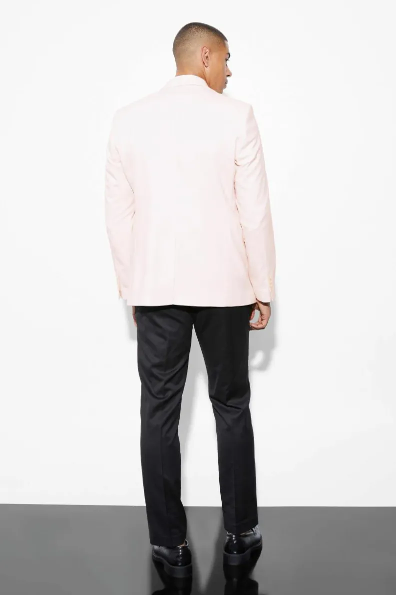 Hot boohooMAN Relaxed Fit Blazer lavender