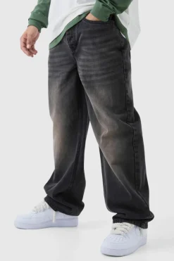 New boohooMAN Relaxed Fit Washed Jeans brown