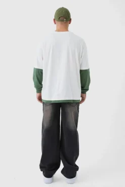 New boohooMAN Relaxed Fit Washed Jeans brown