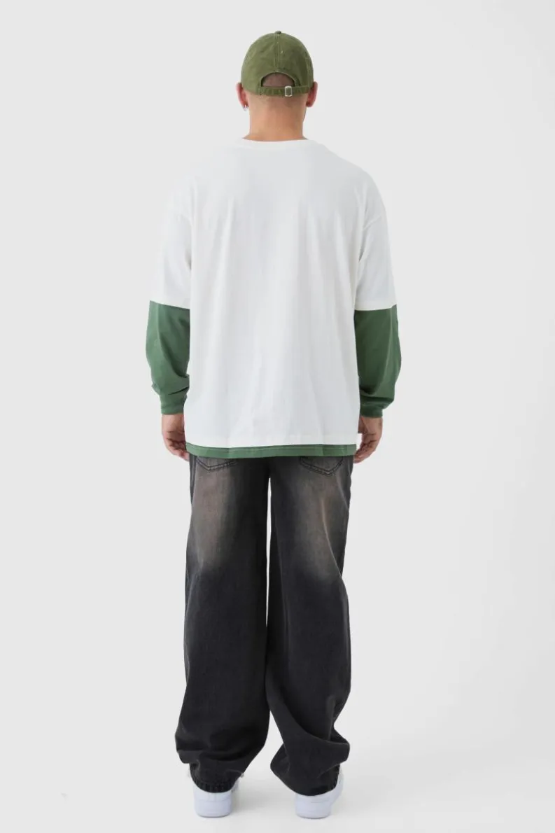 New boohooMAN Relaxed Fit Washed Jeans brown