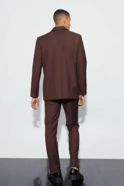 Clearance boohooMAN Relaxed Fit Cargo Blazer chocolate