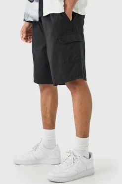 Outlet boohooMAN Relaxed Fit Cargo Shorts black
